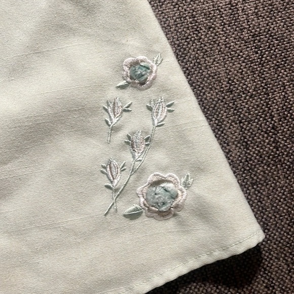 Vintage Floral Green Dress - Picture 4 of 6